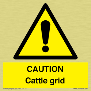 CAUTION Cattle grid